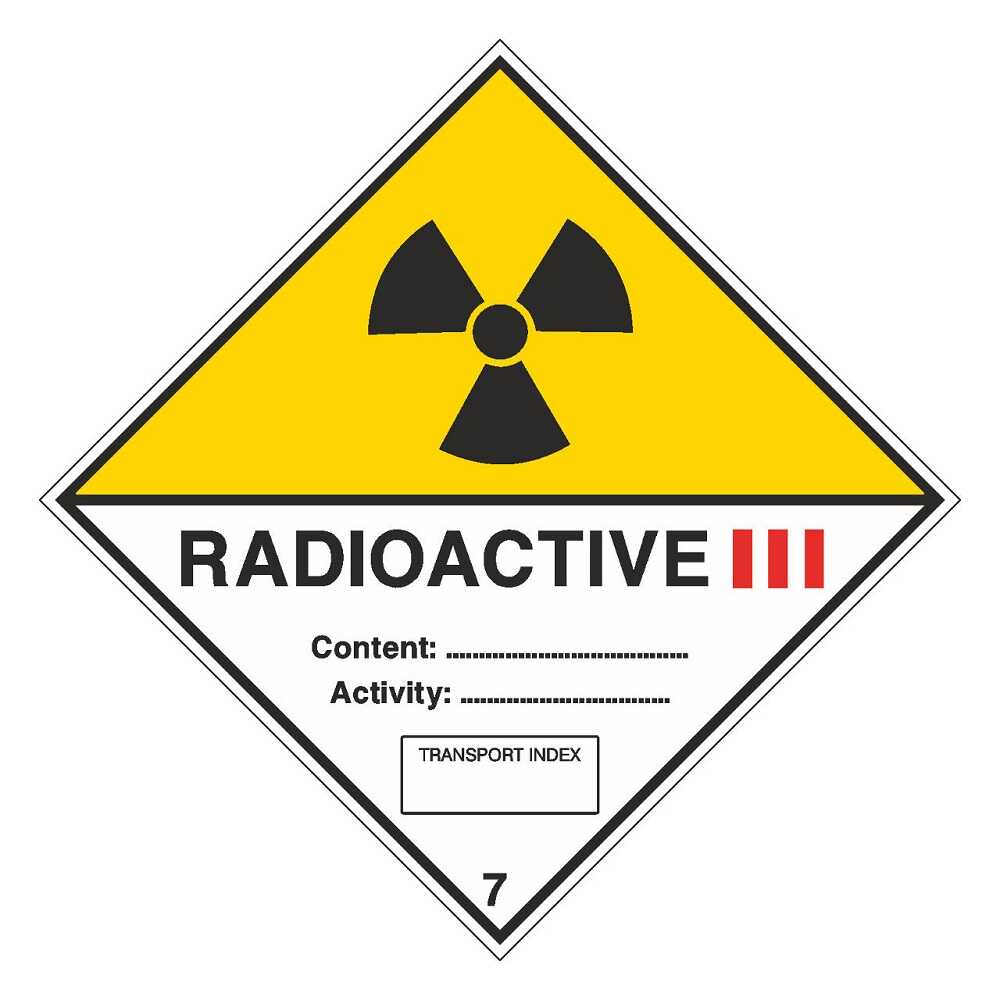 Знак радиоактивные вещества или материалы